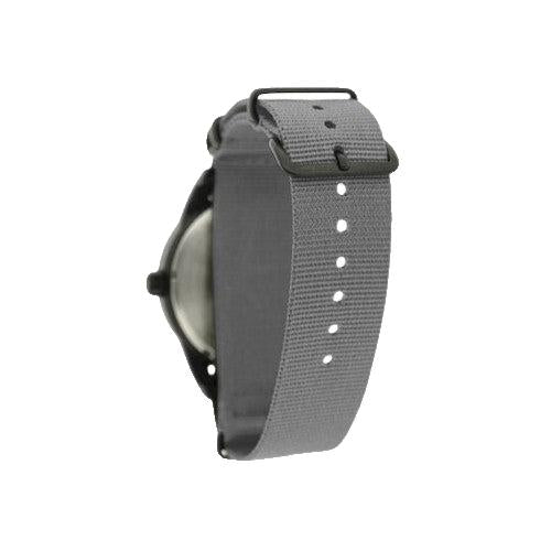 41.0mm tactical quartz watch with nylon 6 strap in grey colour