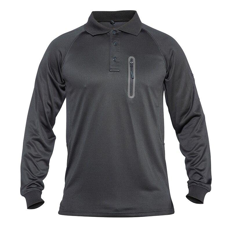 Long Sleeve Polo Shirts Mens Tactical Military Golf Polo Tee Shirts